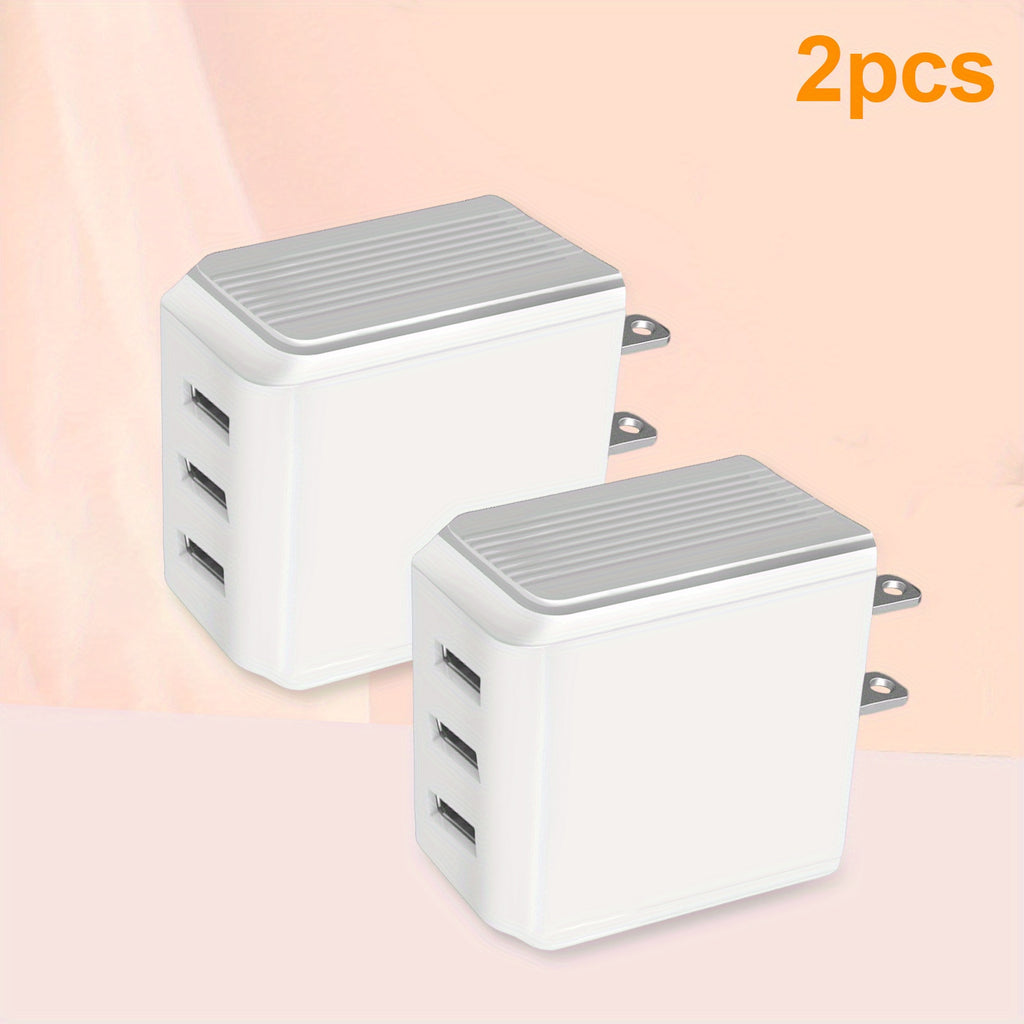 USB Charger Cube, Wall Charger Plug, 3-Muti Port USB Adapter Power Plug Charging Station Box Base for I Phone 15 14 13 12 Pro Max Mini SE 11 Pro Max/ X/ 8/ 7