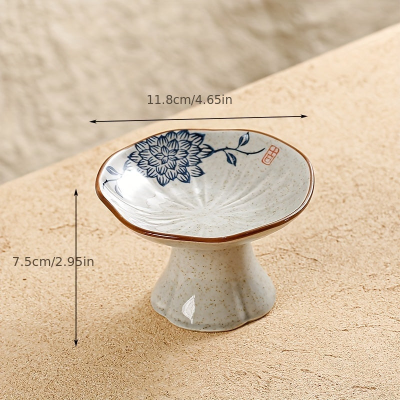 1pc Pedestal Bowl, Tall Fruit Bowl Multi-Purpose, Snack Dish, Appetizer Plate/ Fr: 1pc Bol sur pied, Coupe à fruits sur pied polyvalente, Plat à apéritif, Plat à snacks