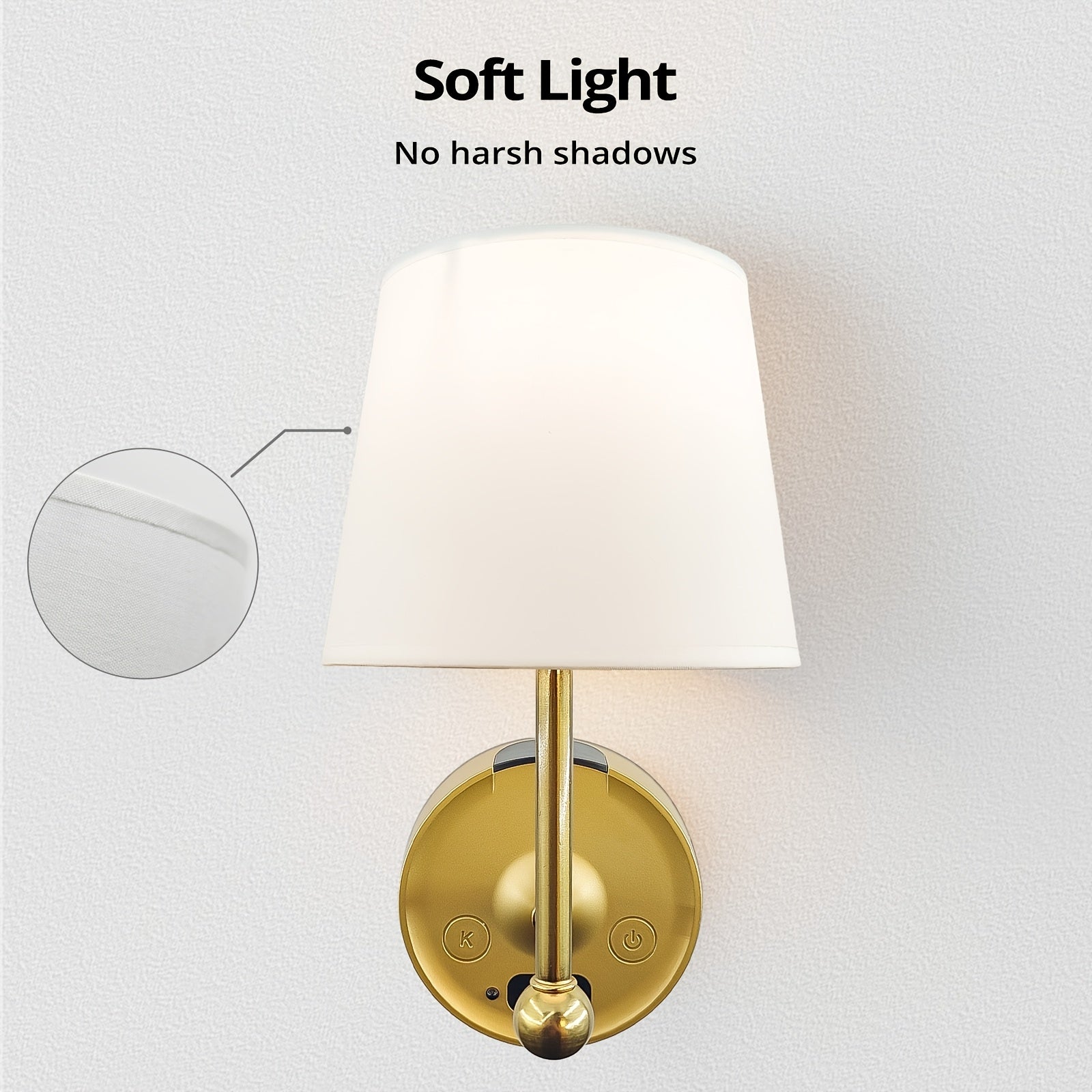 1-Pack Wireless Wall Light (Bulb Included), 3 Color Temperatures Adjustable, with LED Display and Remote Control, Rechargeable Battery 2000mAh (Removable Battery Compartment for Easy Replacement and Charging)