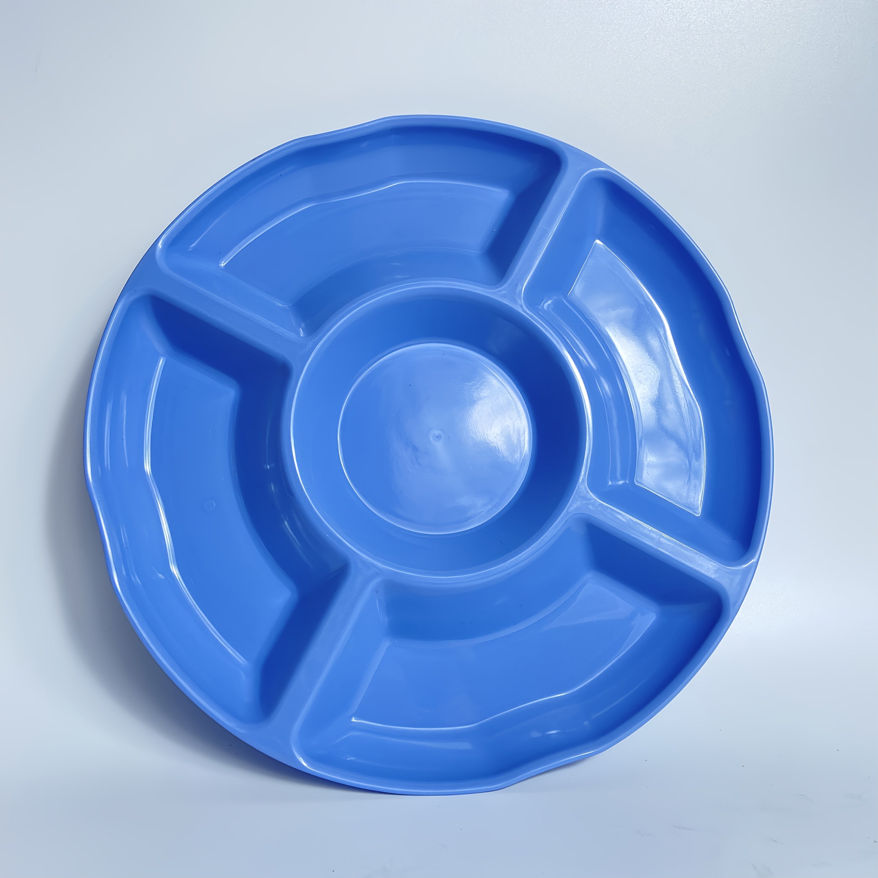 1 Piece, Creative Nut Tray with 3 Sizes, Dried Fruit Dish, Plastic Snack Plate, Divided Candy Bowl, Dessert Plate, Food Container, Fruit Tray – Decorative Serving Plate for Kitchen & Living Room (Beige / Blue / Green / Pink / Navy / Gray)