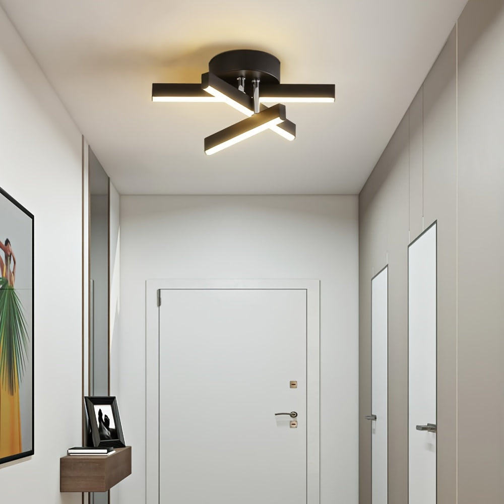 Modern metal LED ceiling light, two shades optional, suitable for bathroom, ceiling light, kitchen, porch, office, hallway and bedroom. Multiple colors available