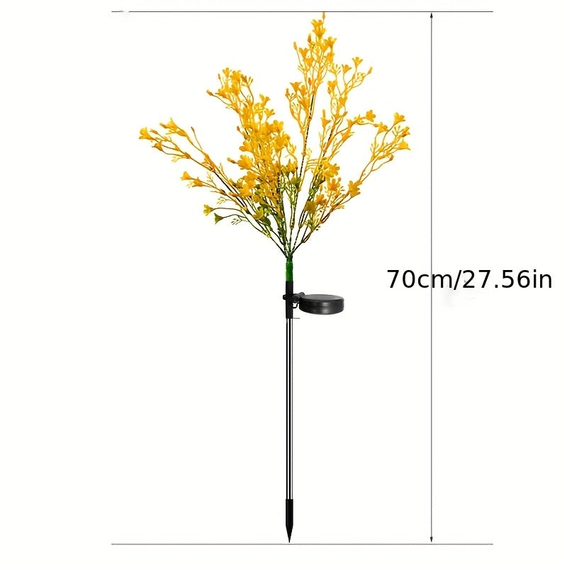6pcs Solar 7-Head Rapeseed Flower Light Solar Garden Light Outdoor Decoration Courtyard Garden, Path, Backyard, Lawn Ground Insert Light Gift for Mom Holiday Gift Party Decoration Light Lawn Garden Light