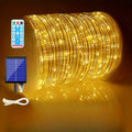 100Ft 300 LED 太阳能灯串 8种模式 户外灯管 铜线灯 适用于圣诞节 花园 围栏 庭院 派对 泳池 婚礼装饰