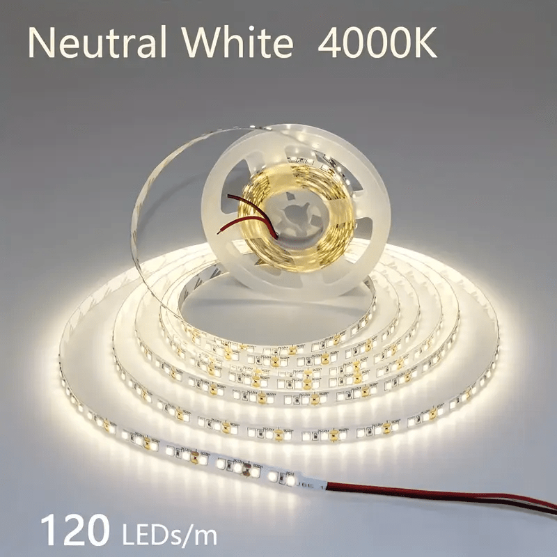 LQHZMYY 12V/24V LED燈條，3000K-6500K LED燈帶，櫥櫃下照明，樓梯，走廊，陽台，婚禮裝飾，室內樓梯照明，可裁剪且易於安裝