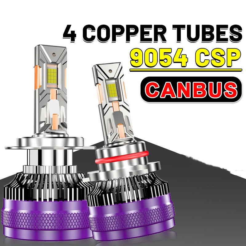 [BULLVISION] Upgraded Four Copper Tubes High Power High Brightness Car LED Bulbs, 3570 Chip, 2-Pack Plug-and-Play Car Headlight Bulbs, Fits H9, H11, H8 Models, Ultra-Long Life Car Headlights
