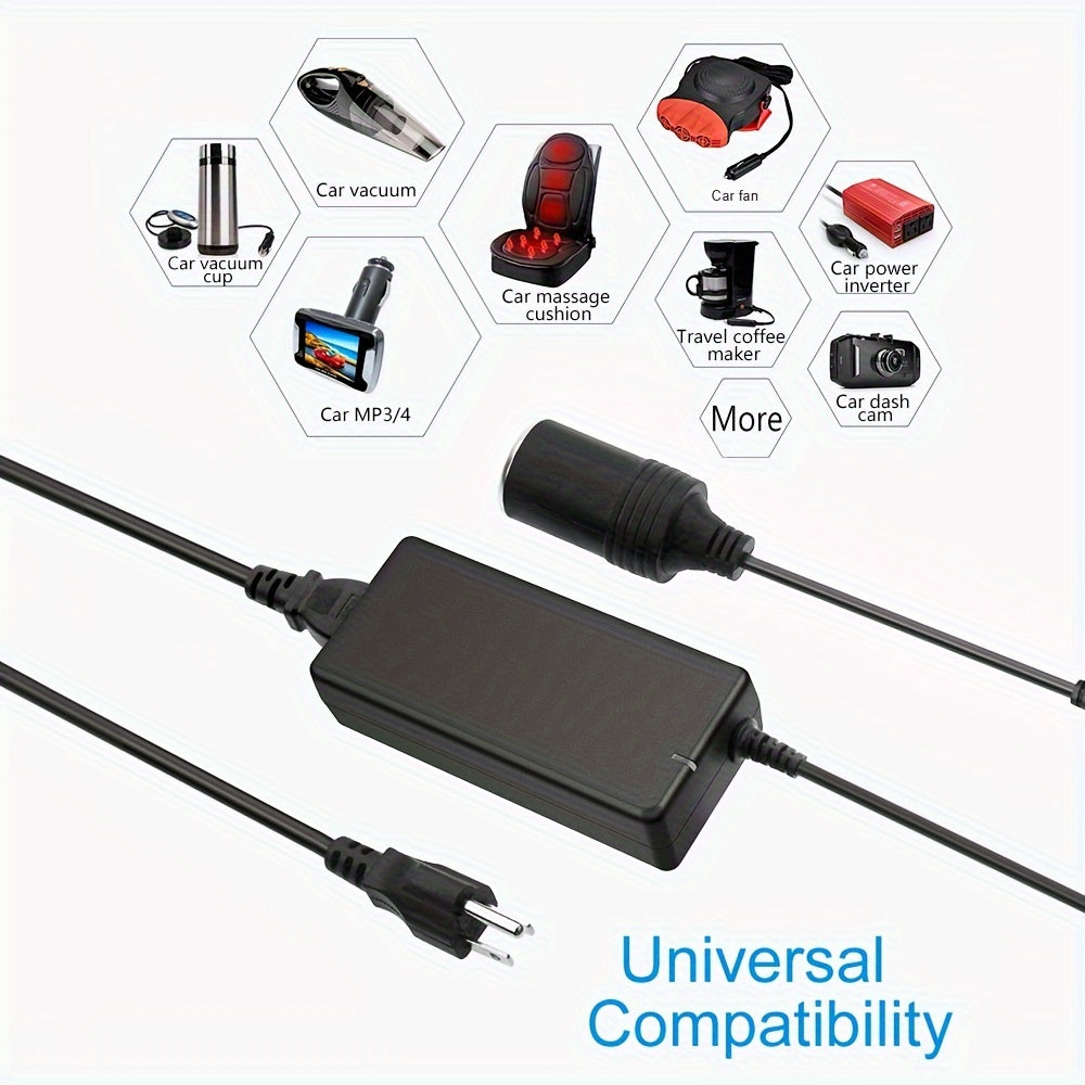 ALITOVE AC to DC Converter 12V 8A 96W, 100V-240V to 12V Power Adapter Car Cigarette Lighter Socket, AC/DC Transformer, Portable Cooler, Massage Pad, Other Automotive Devices Under 96W
