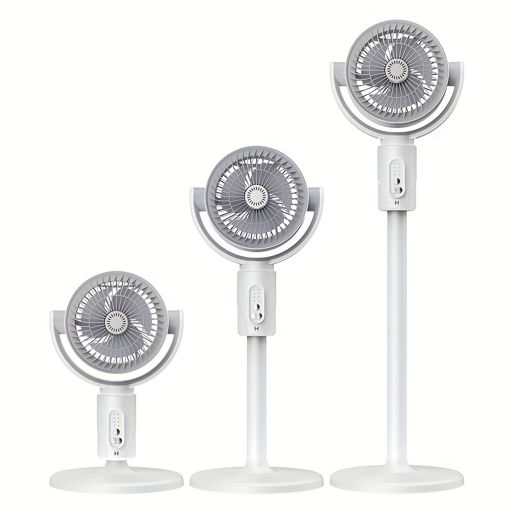 Height Adjustable Fan, 5 Wind Speed Levels, Type-C Charging Port, Lithium Battery Powered, Remote Control Operation, USB Charging Port, Perfect Christmas Gift