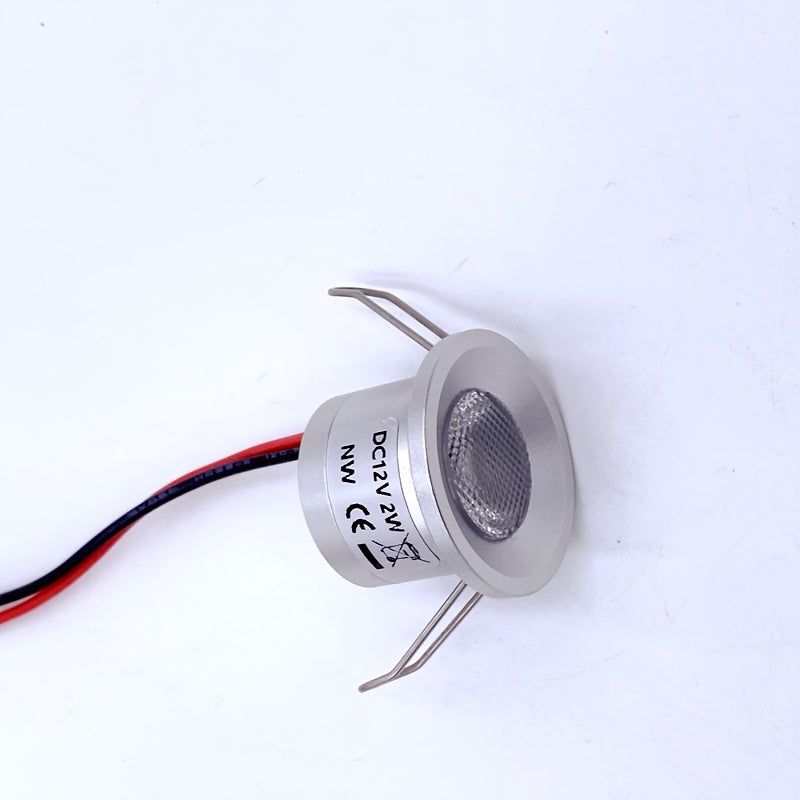 迷你天花灯 LED小拇指灯 DC12V 开孔27mm 嵌入式2W小射灯适用于橱柜 酒柜 珠宝展示柜 圣诞节装饰 餐厅 朋友聚会
