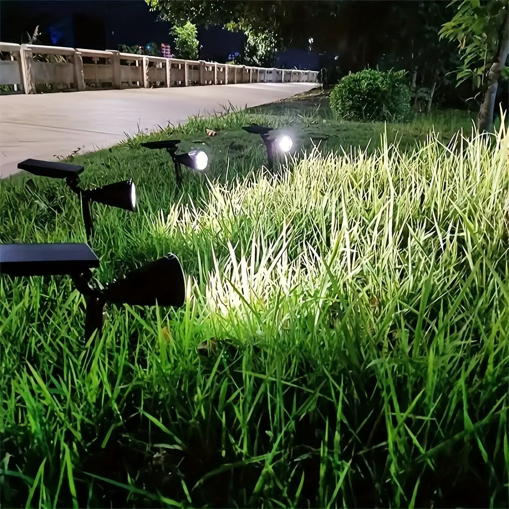 9 LED Solar Spotlight, Color & White Outdoor Garden Lawn Light, Easy Installation, Ideal for Exterior Wall Stair Patio Courtyard Swimming Pool