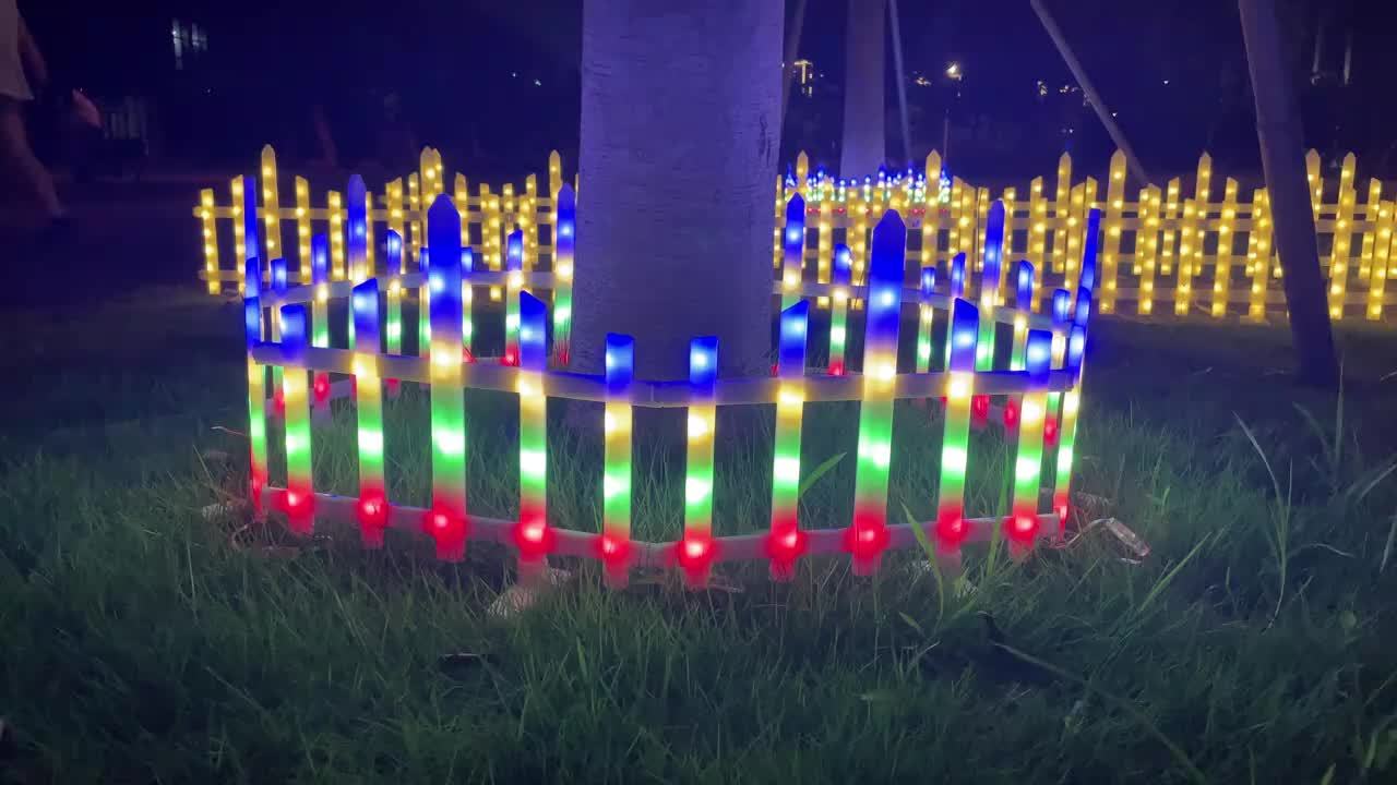 Solar Outdoor Light, 5/8/10-Piece Options, Spring Garden Decorative Fence String Light, 20 Flashing Modes, Ultra-Long Battery Life 3600mAh Lithium Battery, Suitable for Lawn, Path, Christmas Atmosphere and Birthday Scenes