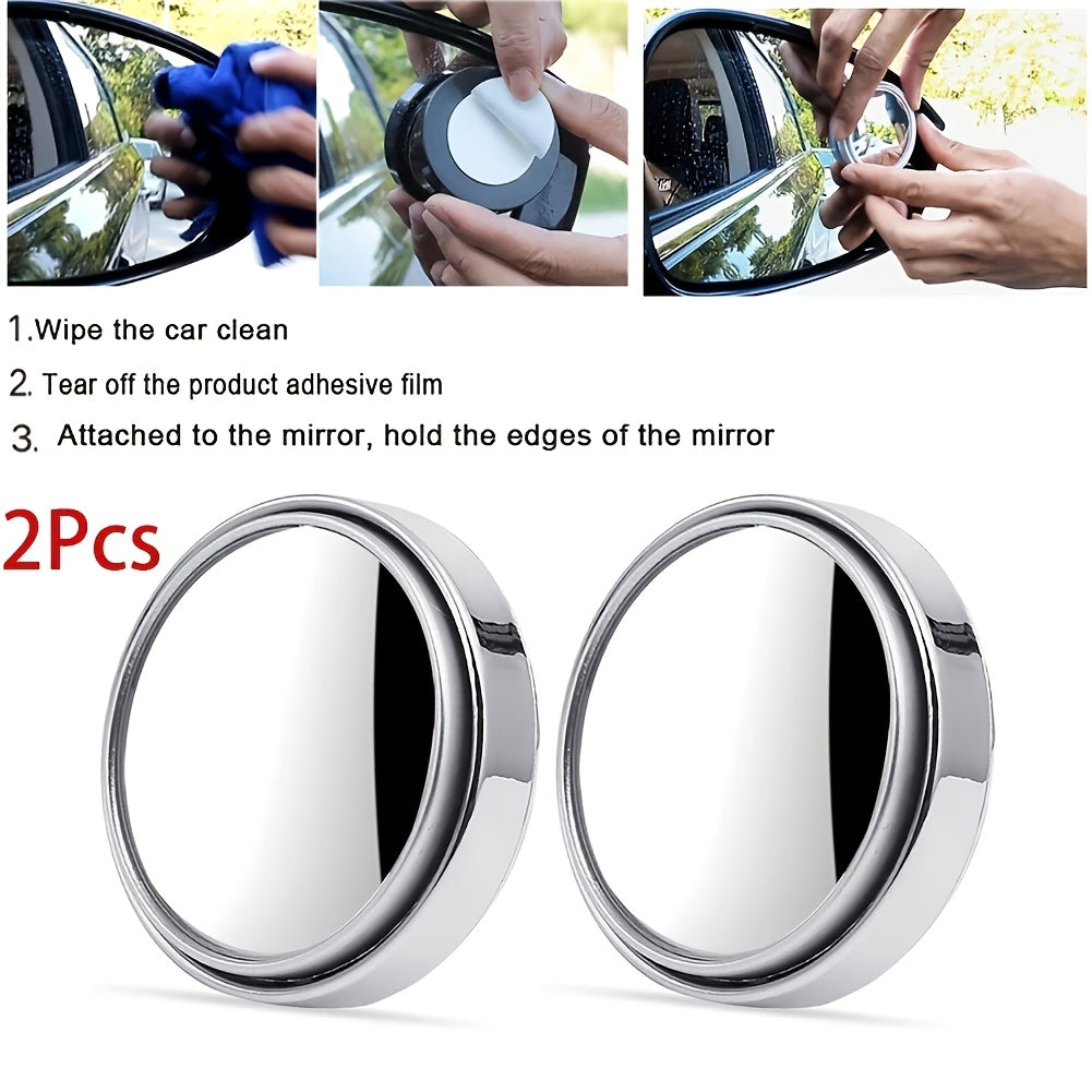 360° HD Round Blind Spot Mirror Set (2-Pack) for Car – Adjustable Rearview Mirror, Enhances Safety for Vehicle Occupants, Expands Field of View, Perfect Gift for Parents and Children on Major Holidays