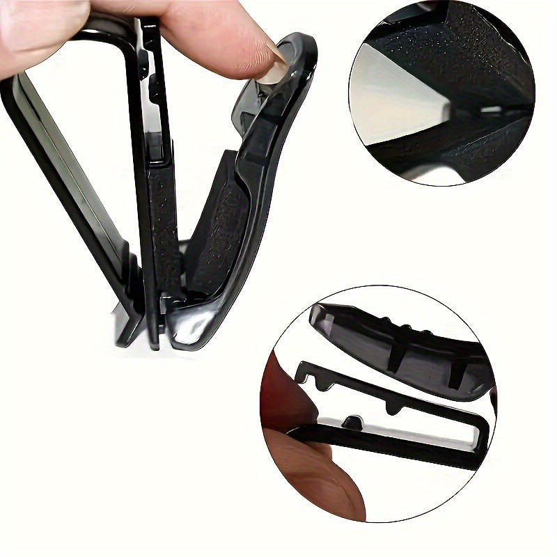 4-Pack Universal Multifunctional Car Sun Visor Clip Set, ABS Material Eyeglass Holder & Card Storage Case, for Sun Visor Organization - Perfect for Car & Home Use!