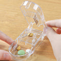 便携式小药片切割器和存储盒 - 非常适合维生素和鱼油！，适用于四个季节。