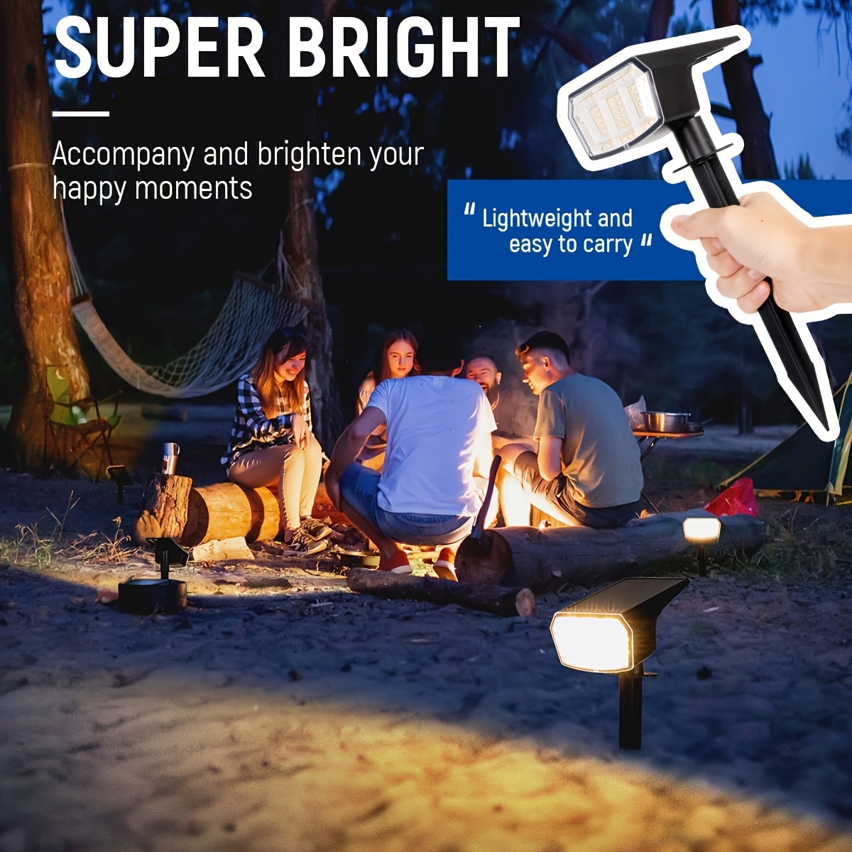 6-Piece Solar Spotlight Outdoor IP65 Waterproof, 9 Lighting Modes RGB Color Changing, Solar Landscape Spotlight 63 LED Warm White Light Courtyard Light – Perfect Choice for Halloween Christmas Decoration