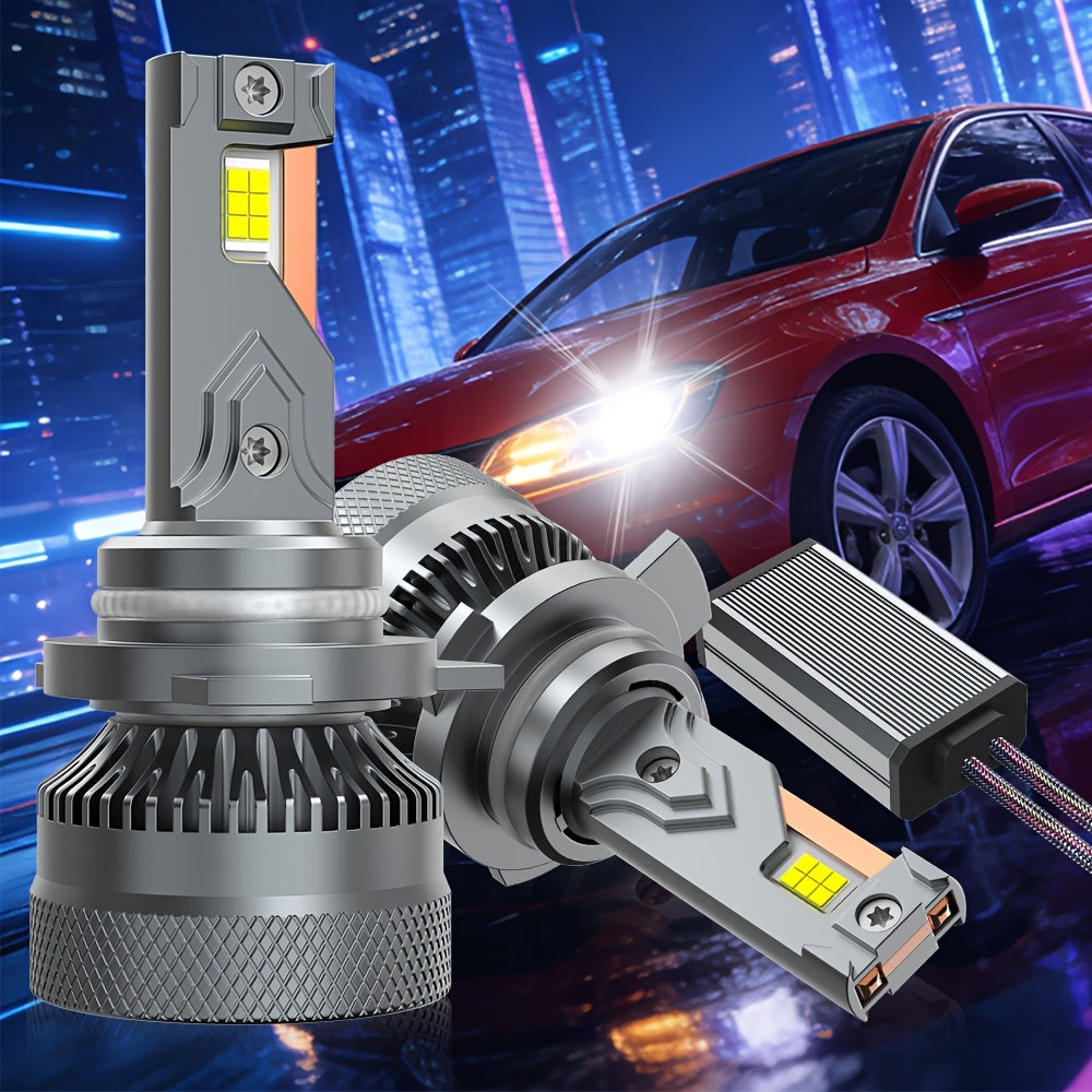 2PCS LED Car Lights - H7/H4/H1/H11, 9005/9006/9012 - 40000LM, 6500K Cool White Light, High/Low Beam, Plug-and-Play, for Enhanced Visibility and Safety, No Battery Needed, 5-Minute Installation