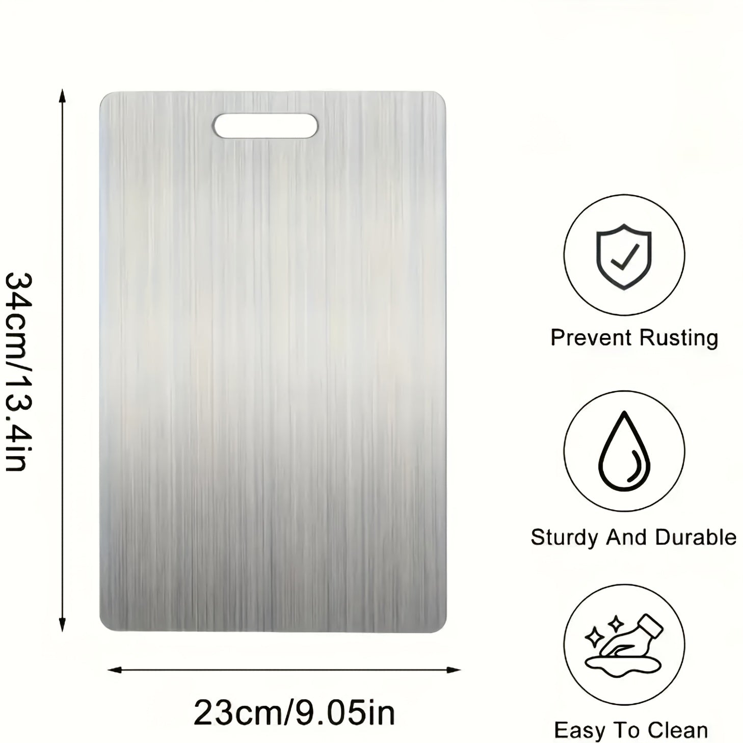 3-Pack Ultra-Durable Cutting Board – 3/2/1 Pieces Optional, Corrosion-Resistant Stainless Steel – Perfect for Meat, Vegetables &amp; Fruit – Dishwasher Safe, Portable for Indoor &amp; Outdoor Use – Essential Kitchen Tool for Home