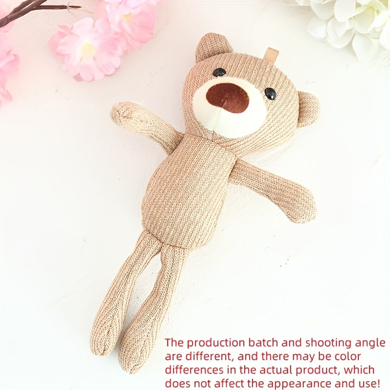 YIYUANPET 可爱泰迪熊毛绒狗咀嚼玩具 - 适合小型至中型犬种，促进牙齿健康，牙齿和牙龈健康，YIYUANPET