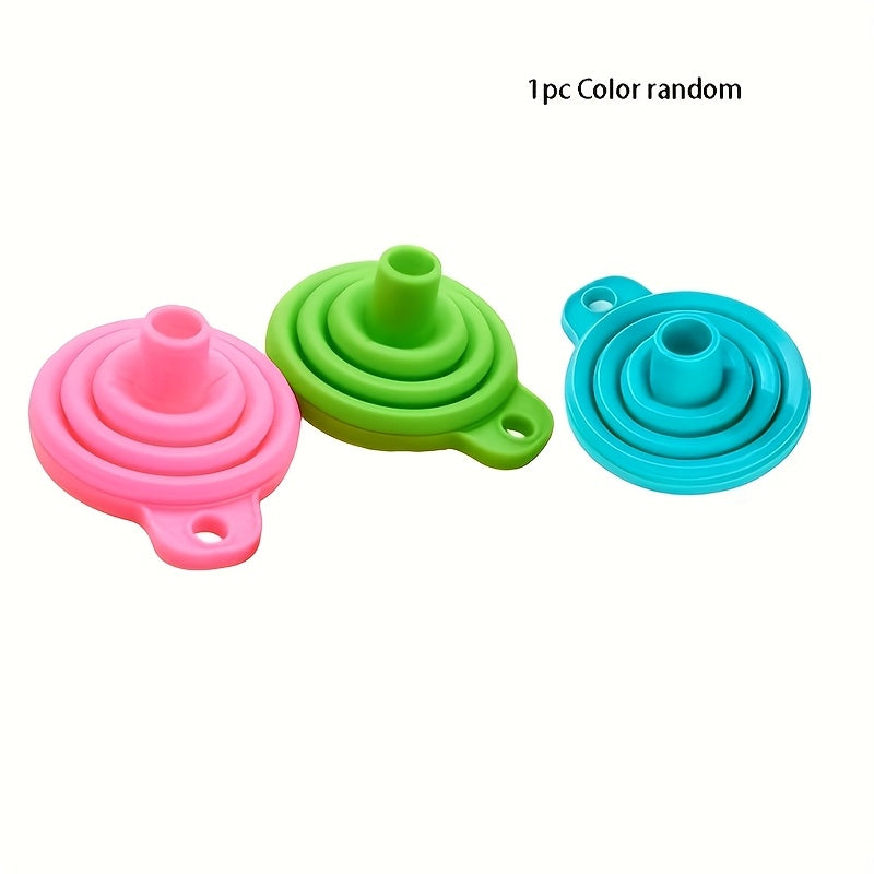 1 Piece Foldable & Retractable Mini Oil Funnel – Leak-Proof Tool for Car & Motorcycle Engine Oil, Compact & Portable Design for Home Auto Maintenance