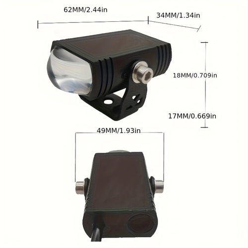 1 Piece LED Car Grille Lens Spotlight, Yellow/White High/Low Beam Headlight 3000K/6000K, Suitable for Motorcycles, Pickup Trucks and SUVs