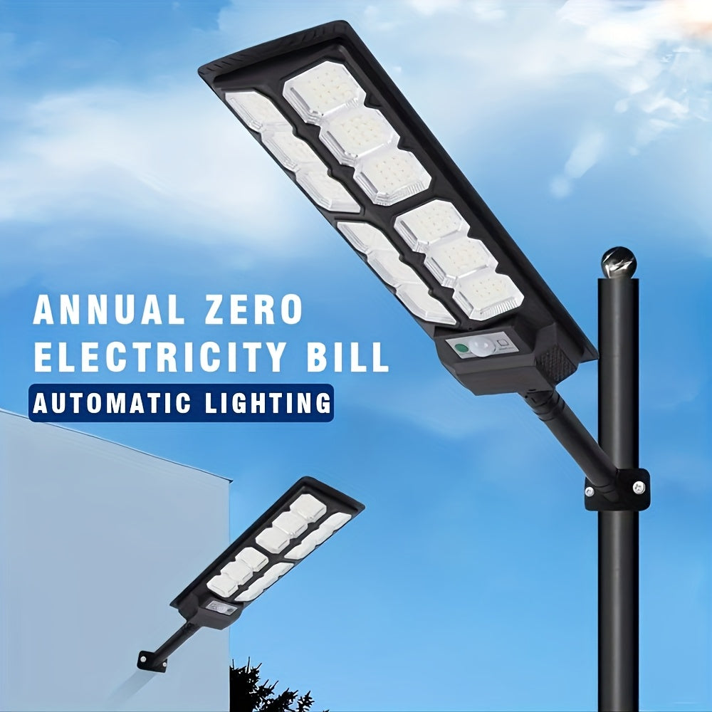 2 Pack / 1 Pack - Super Bright LED Solar Street Light, Outdoor Courtyard Light, Exterior Lighting with Motion Sensor - Perfect for Outdoor Streets, Commercial Parking Lot Lighting, Outdoor Sports Courts