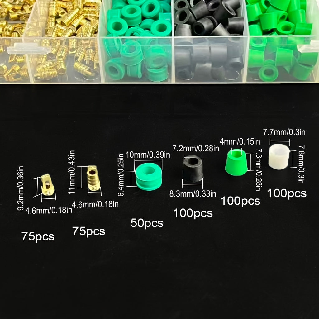 500-Piece Air Conditioning Refrigerant Charging Kit – Includes Seals, Gaskets, and Bleed Valves for R410 & R22 Systems