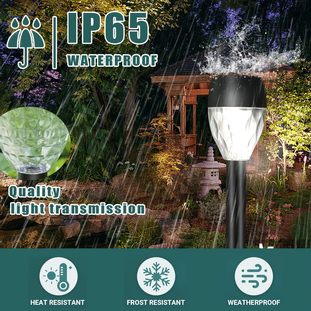 A Set of Twelve Diamond-Shaped Solar Lights, Suitable for Outdoor Use, Suitable for Various Environments and Conditions, with High Efficiency and Design