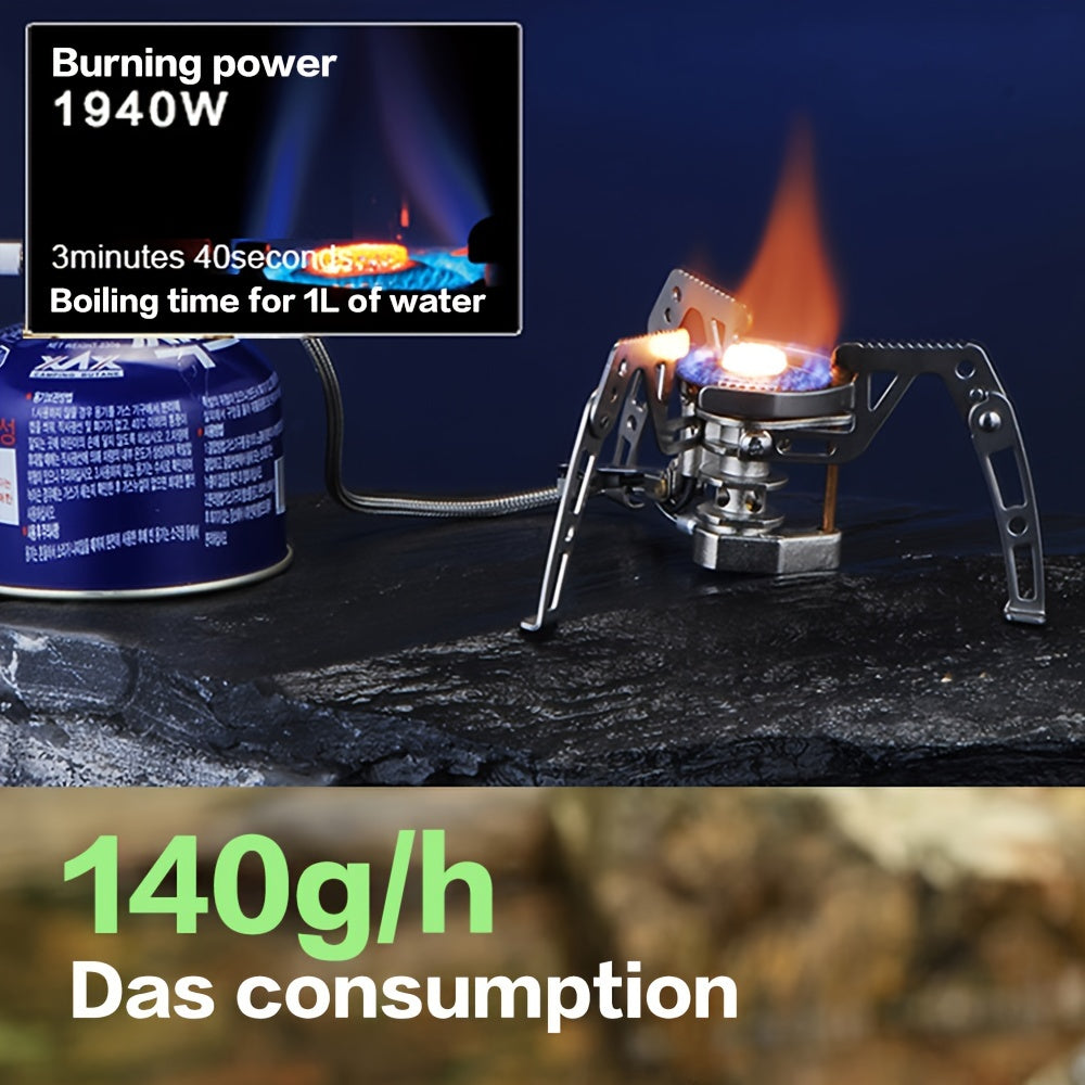 High-Performance Camping Alpine Stove - High-Strength Lightweight Design, Compact Foldable for Easy Portability, High Heat Output & Wind Resistance, Especially Suitable for High Altitudes - Universal Outdoor Stove for Picnic