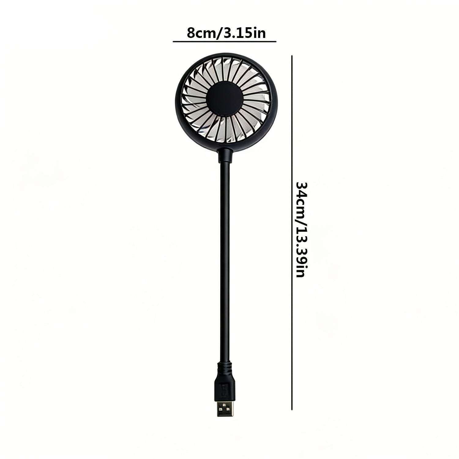 Nordic Style Black Hose Desktop Fan, 3-Speed Quiet Mini Fan, Portable Cooling Fan for Office Dorm Desk Home Use