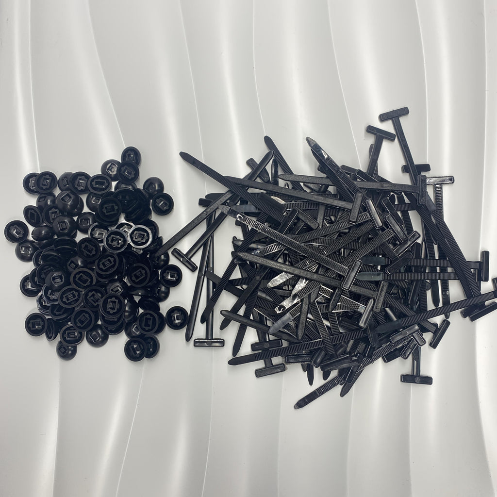 100 Durable Self-Locking Nylon Cable Ties with Black Plastic Zipper Head - High Strength UV Resistant Fastener, Multi-Purpose Organizer for Auto Repair, Home, and Outdoor Use