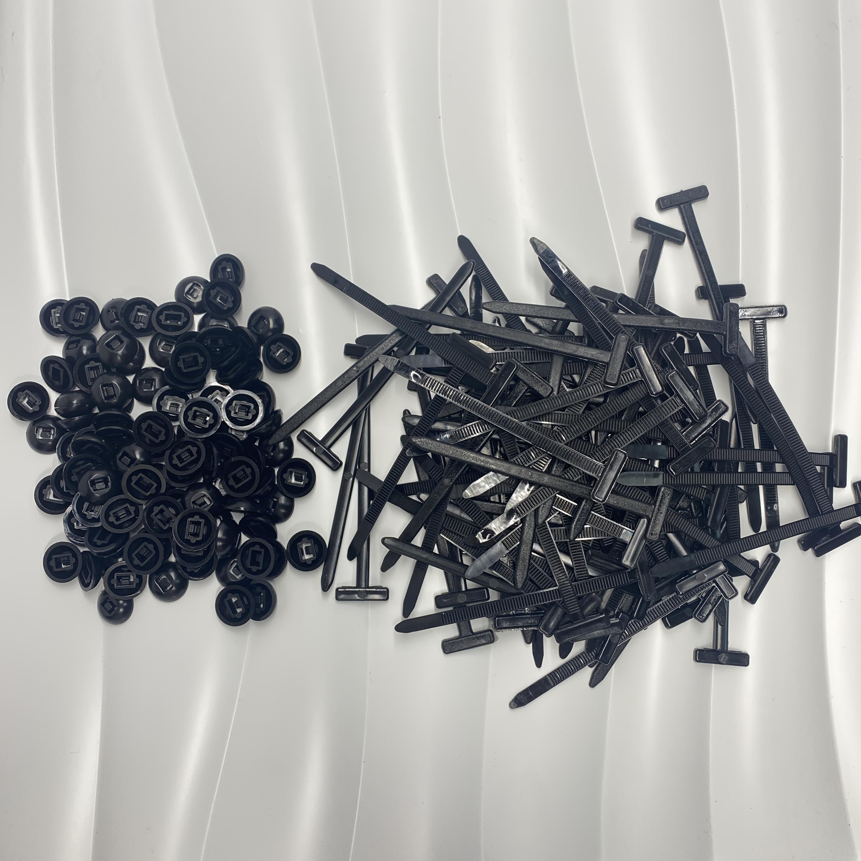 100 Durable Self-Locking Nylon Cable Ties with Black Plastic Zipper Head - High Strength UV Resistant Fastener, Multi-Purpose Organizer for Auto Repair, Home, and Outdoor Use