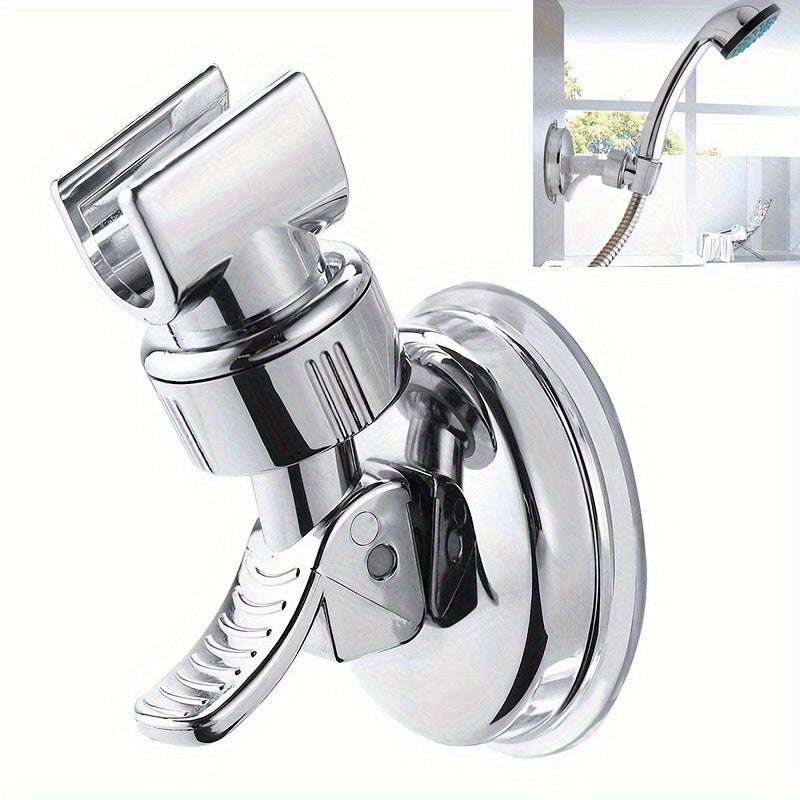 2-Pack Suction Cup Shower Head Holder - Adjustable Height No-Drill Bracket for Bathroom, Shower, Toilet, Home, Rental, No Nails No Drilling, Adjustable Swivel Lift, Anti-Slip Fixed Mount