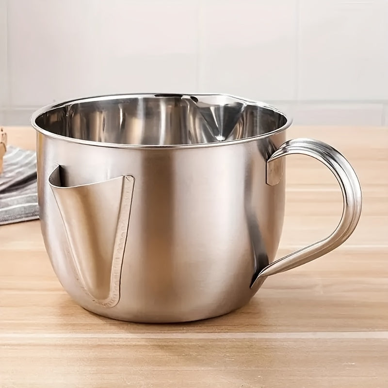 Stainless Steel Oil Separator – Kitchen Stir-Fry Filter Bowl, Soup & Stock Strainer Pot, Home Kitchen Food Filtering Tool