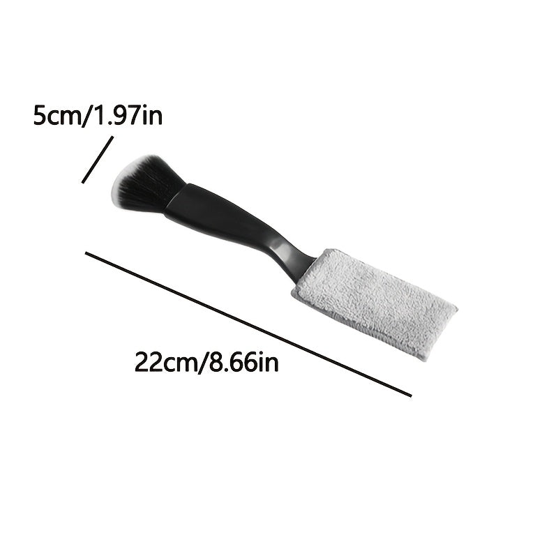 Car Interior Detailing Brush – Soft Bristle Cleaning Tool for Dashboard, Vents & Crevices – No Battery Required, Plastic Dust Brush for Auto Detailing, Vehicle Interior Cleaner | Stylish Handle Brush | Plastic Bristle Brush, Car Accessory