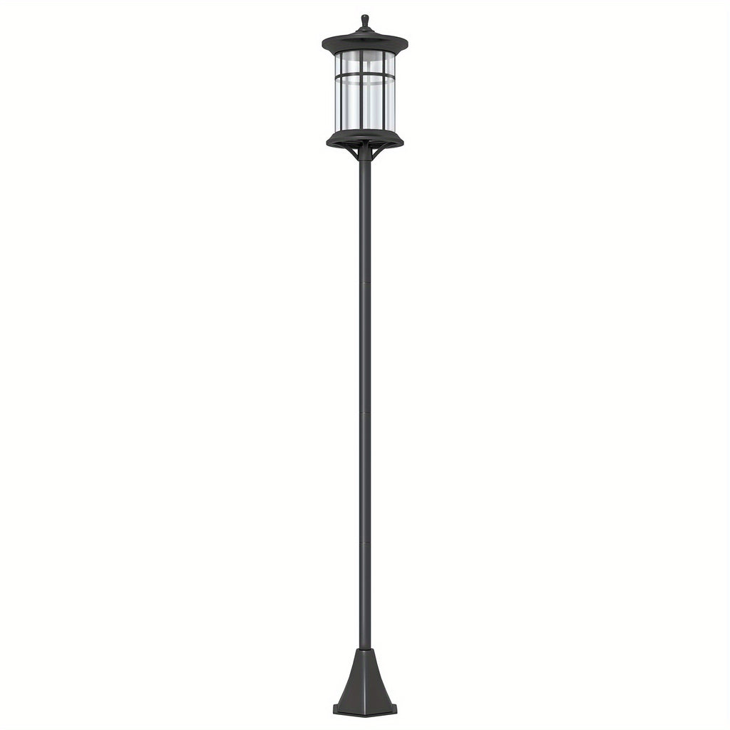 Outsunny Solar Lamp Post Light, 72" LED Outdoor Street Light, IP44 Protection Rating, Perfect for Courtyard, Garden, Backyard, Pathway, Cool White Light