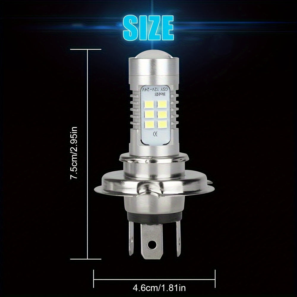 2-Pack H4/9003/HB2 LED Headlight Conversion Kit High Brightness Car Motorcycle Truck Fog Light Driving Light 6000K Color Temperature