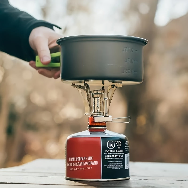 ZRF Ultra-Compact Stainless Steel Portable Gas Stove with Storage Case – Lightweight, Easy to Pack, Ideal for Outdoor Hiking, Camping, Fishing & Picnic, Camping Stove, ZRF
