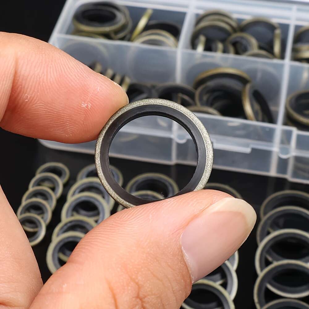 120-Piece Set Automotive Oil Pan Drain Bolt Rubber Replaceable Washer Seal Kit M6 M8 M10 M12 M14 M16 M18 M20 M22 M24 M27 M30