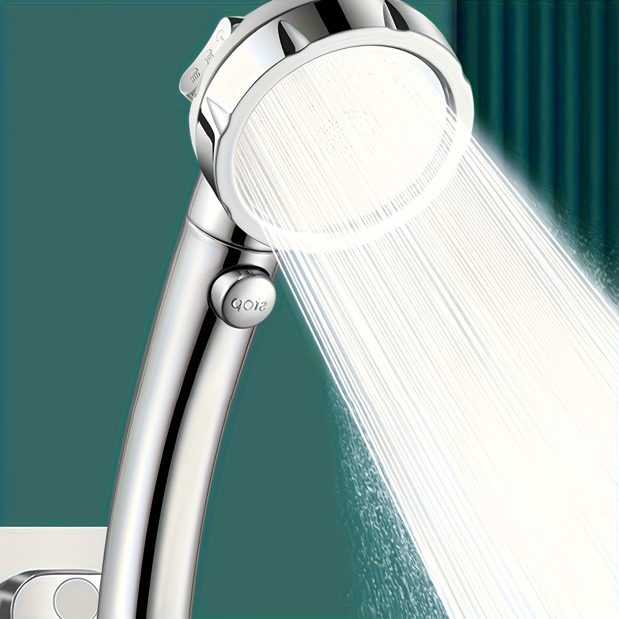 High Pressure Handheld Shower Head Set with Pause Function - 3 Spray Modes, Adjustable Angle Holder & Hose, Detachable, Perfect Bathroom Accessory - Polished Finish