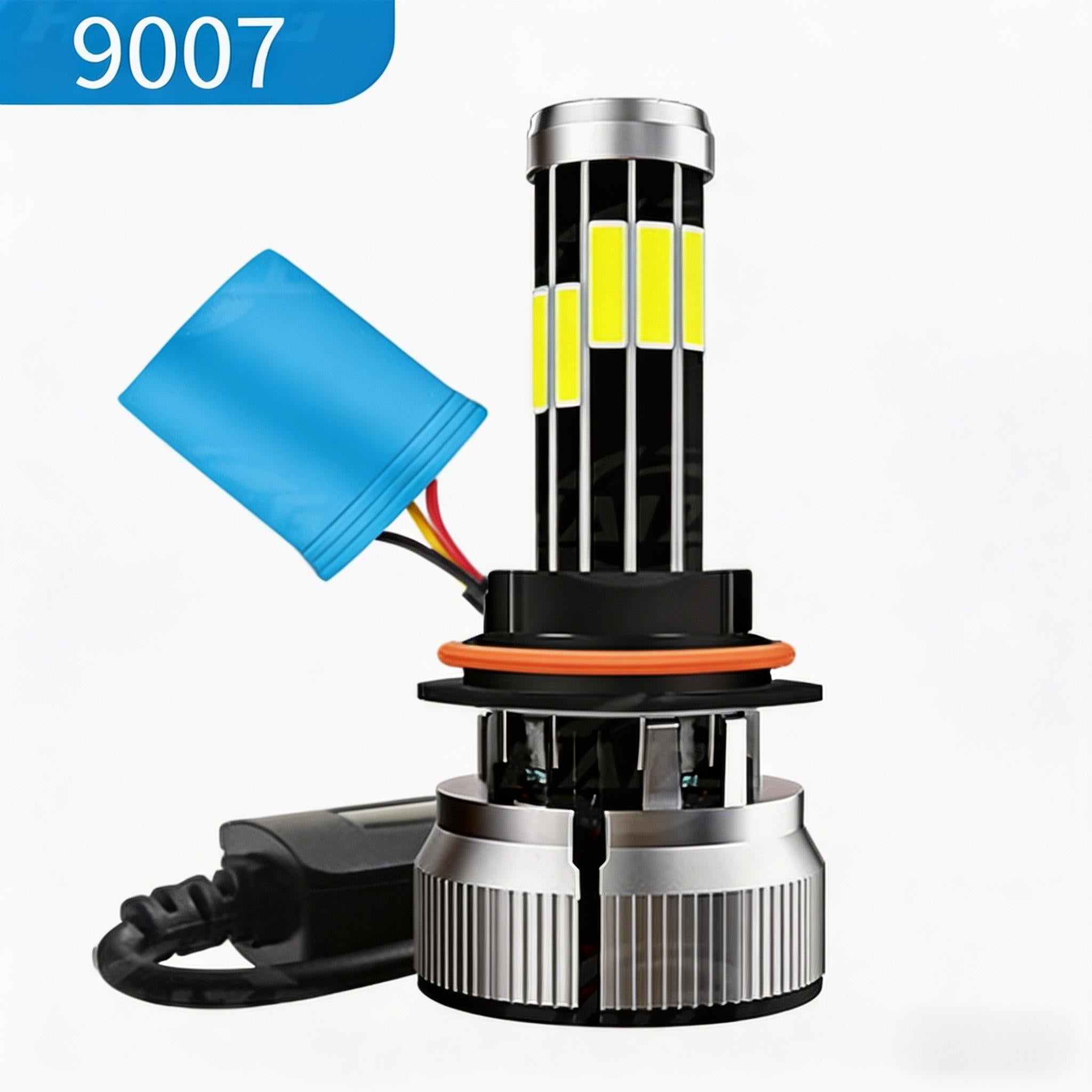 2-Pack 10-Sided 360° Illumination LED Headlights H1 H3 H7 H11/H8/H9 880/881/H27 9005/HB3/H10 9006/HB4 9012 H4/HB2/9003 9004/HB1 9007/HB5 H13/9008 High/Low Beam Integrated Headlights, Error-Free Plug-and-Play