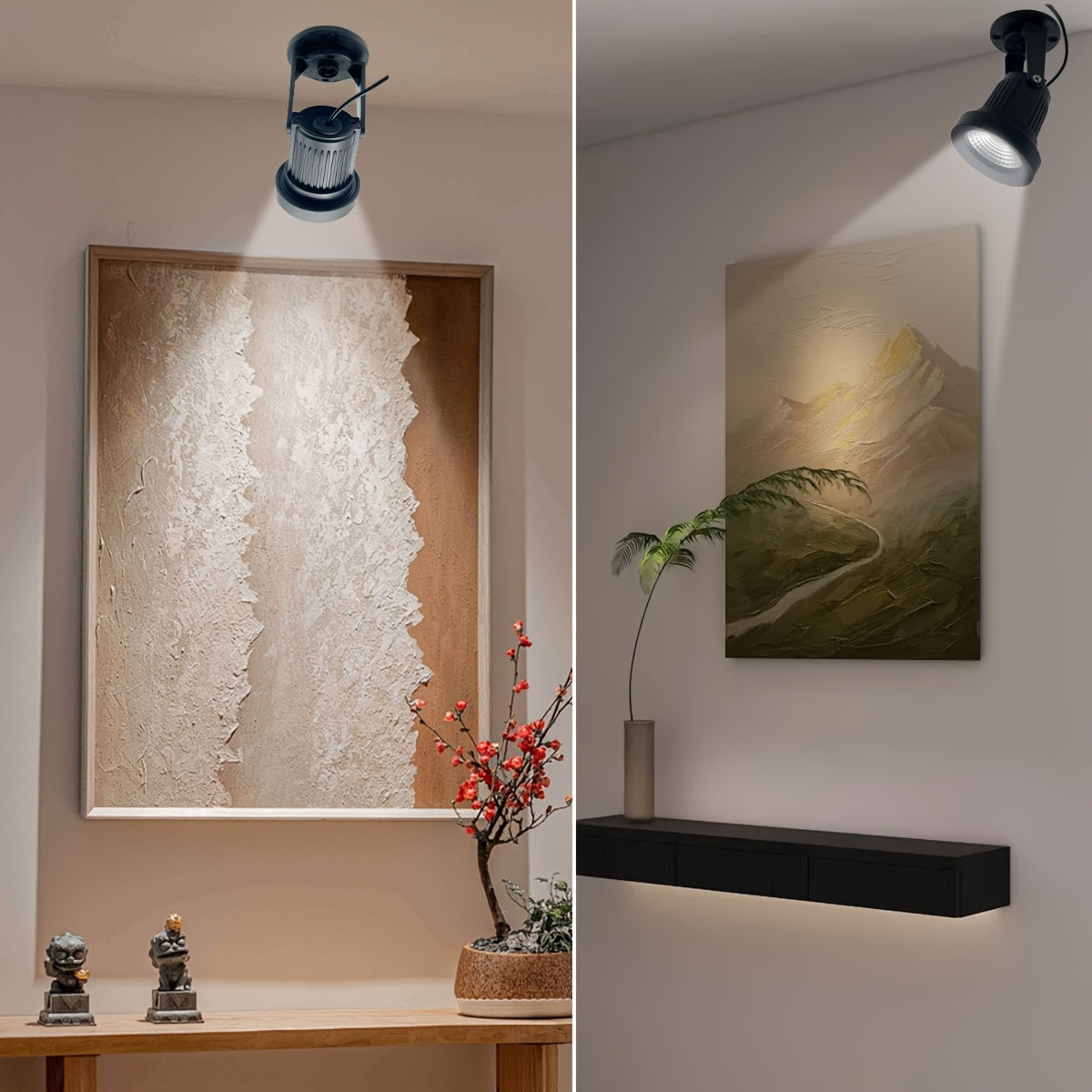 LED indoor spotlight, USB ceiling spot light, adjustable lamp direction, 6000K high light indoor decorative lighting for plants, pictures, artworks