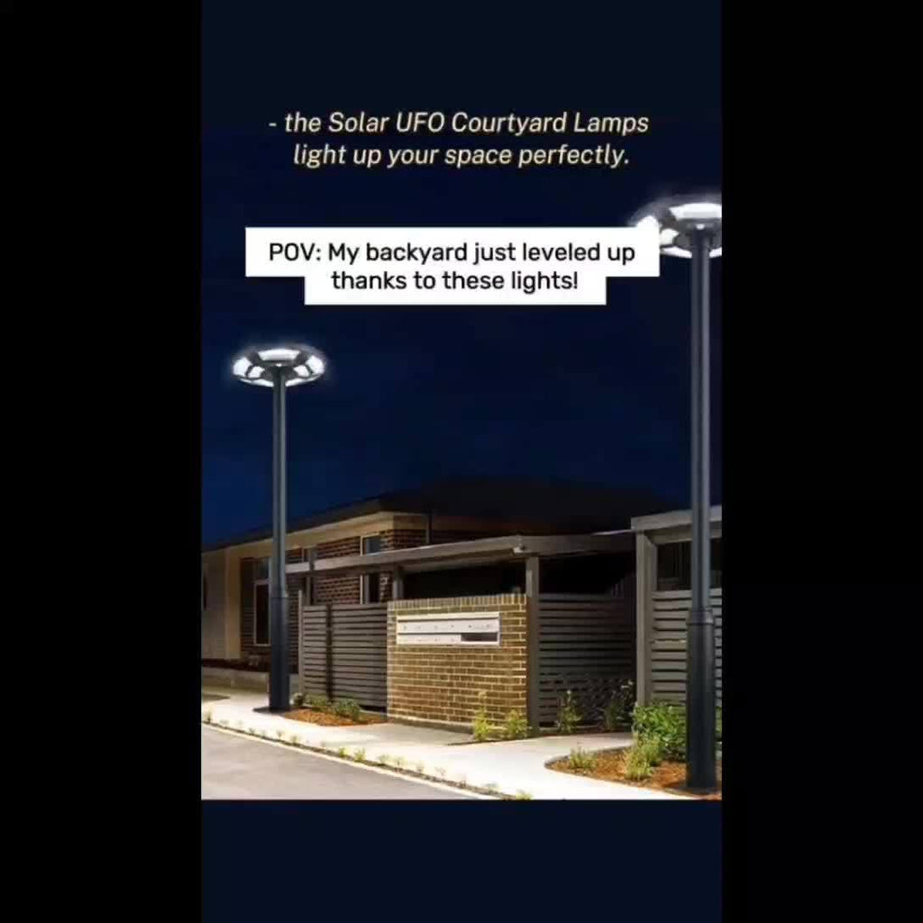 1 Piece UFO Solar Garden Light, Solar Light, Outdoor Solar Light, LED Light, Solar Light IP65 Outdoor Waterproof, with Remote Control, Dusk to Dawn, Suitable for Outdoor, Roadside, Courtyard, Park, Garden, etc., (Pole Not Included)