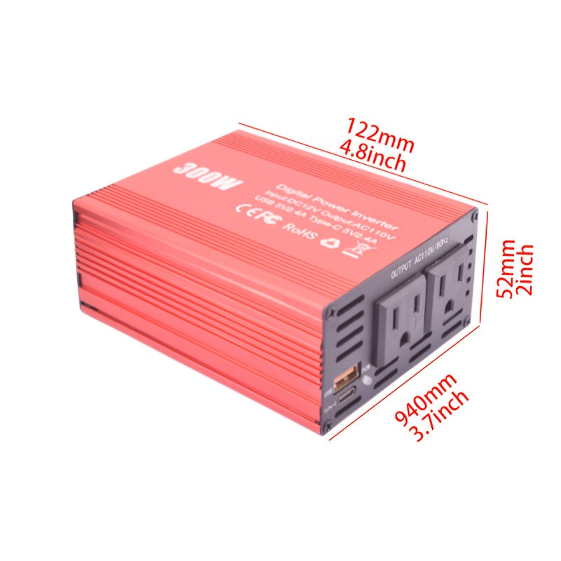 1件逆变器，电源逆变器，车载充电器适配器，公路旅行必备品，12V转110V逆变器，车载交流电源，车辆用电源逆变器，车载逆变器，车载插座适配器，车载交流电源，车载插头适配器，笔记本电脑车载充电器，汽车配件
