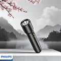Philips Outdoor Ultra-Bright Flashlight, Matte Surface for Comfortable Grip, 4-Level Dimming Modes, Smart Battery Level Display for Long Battery Life, Portable Multi-Functional Flashlight for Home & Camping - Type-C Charging