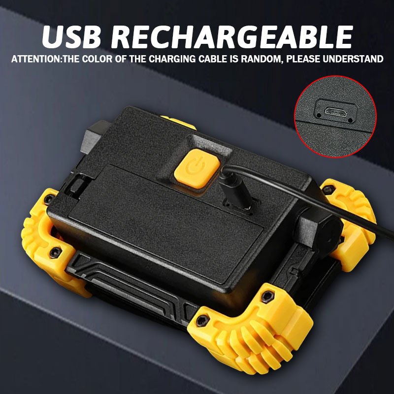 1 Rechargeable COB Handheld Light, Bright Flood Emergency Light, Ideal for Emergency, Exploration & Camping, 3 Lighting Modes Portable Lantern, Hands-Free Work Light with Hook Design