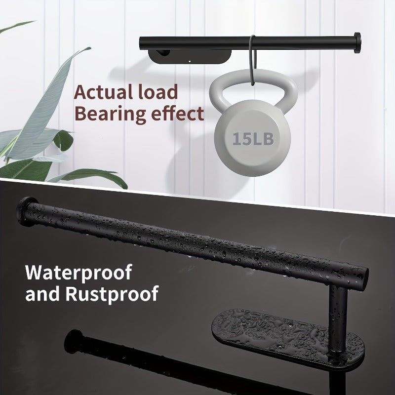 Self-Adhesive No-Drill Paper Towel Holder – Multifunctional for RV & Bathroom! Doubles as a Towel Rack, Holds Rolls & Wrapping Paper. Perfect for Home Kitchen & Bathroom – No Damage, Easy Organizing!