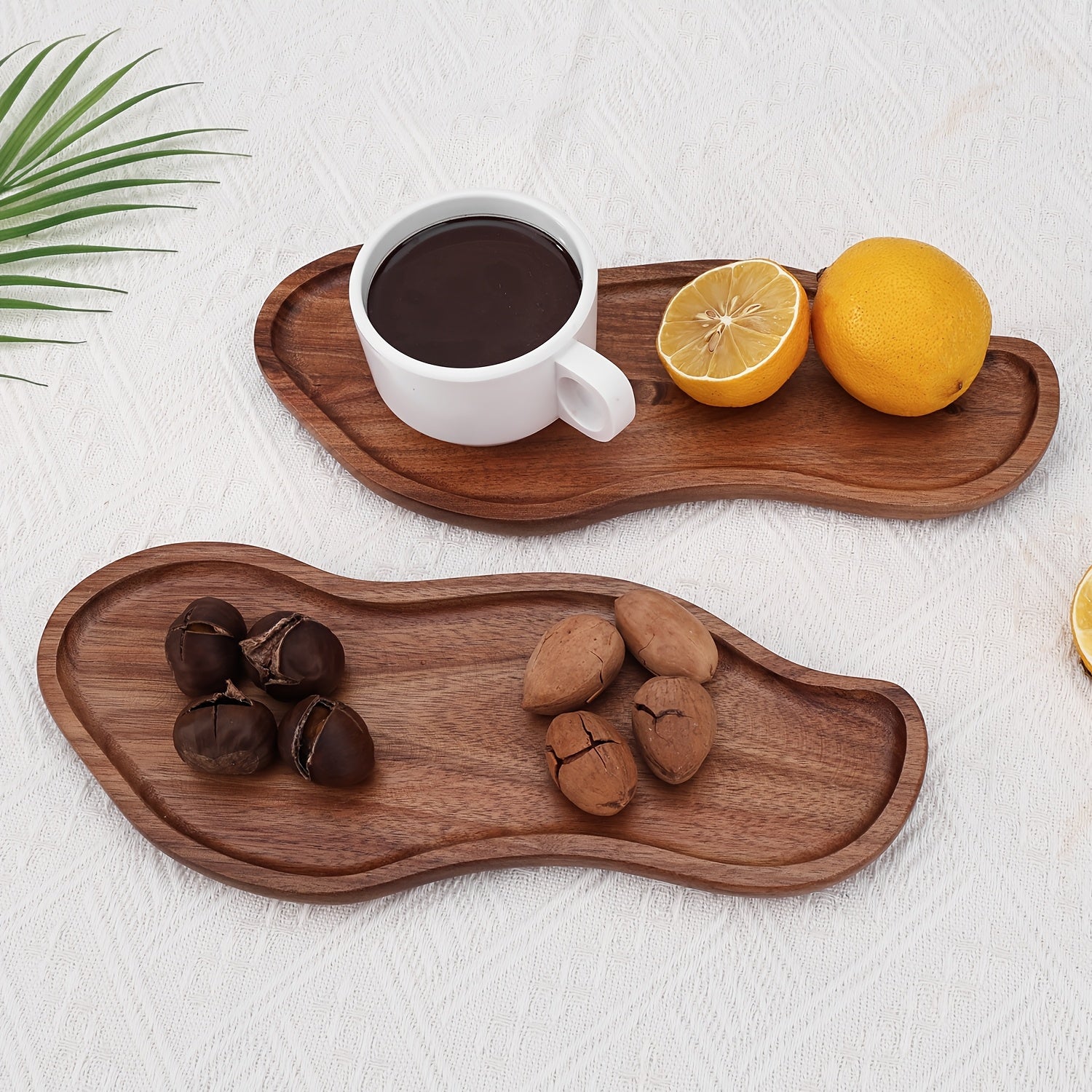 Cross-Border Japanese Acacia Wood Tray, Cloud-Shaped & Peanut-Shaped Tea Tray, Coffee Cup Heat-Resistant Wooden Plate, Cake & Dessert Small Wooden Dish – Factory Direct