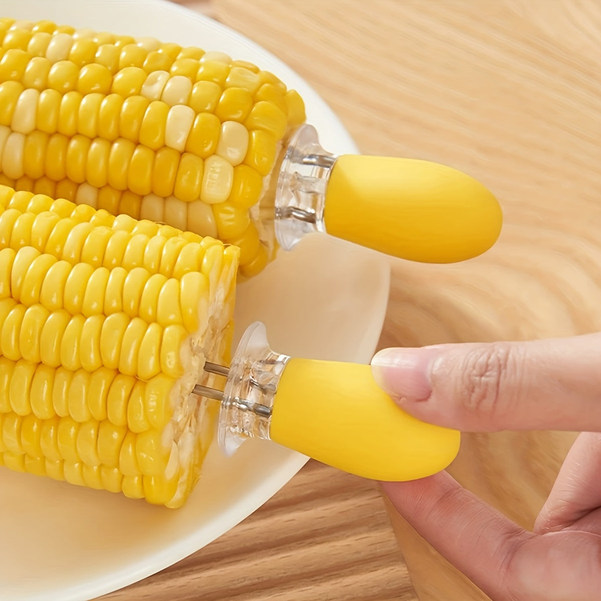 2PCS/4PCS/6PCS/8PCS Stainless Steel Corn Holders, BBQ Skewers, Corn Forks, Fruit Forks, Household Corn Cooking Gadgets