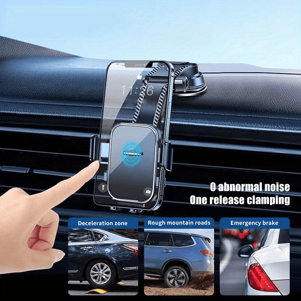 [Super Strong Suction Car Phone Mount] Heavy-Duty Ultra-Strong Suction Cup Dashboard Car Phone Holder, Compatible with iPhone & All Smartphones