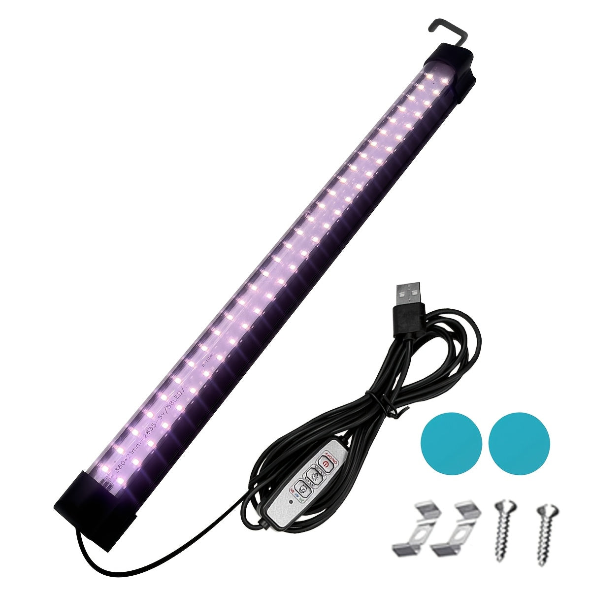 LED Full Spectrum Plant Grow Light Strip, 15.74in/19.68in Magnetic Grow Lamp, Smart Timing 2H/4H/8H, Equipped with Hooks, Easy to Install