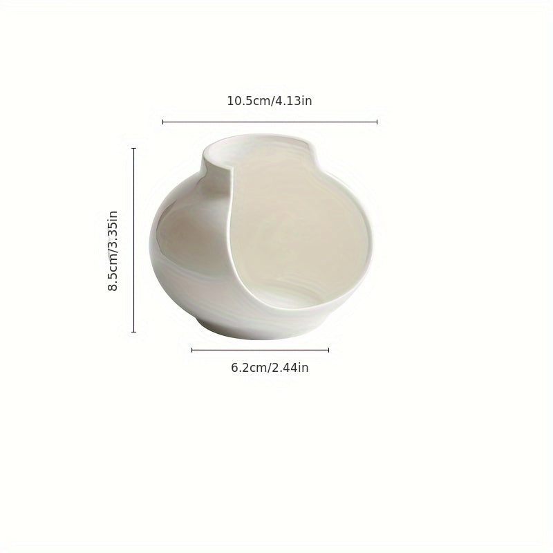 Creative Cracked Vase Artistic Concept Dish Plate, High-End Hotel & Restaurant Tableware, Unique Irregular Plate for Hot & Cold Dishes
